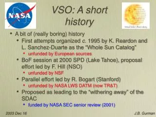 VSO: A short history