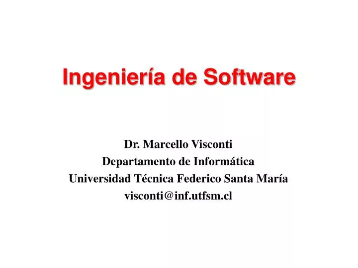 ingenier a de software