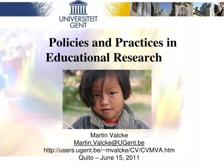 policies and practices in educational research