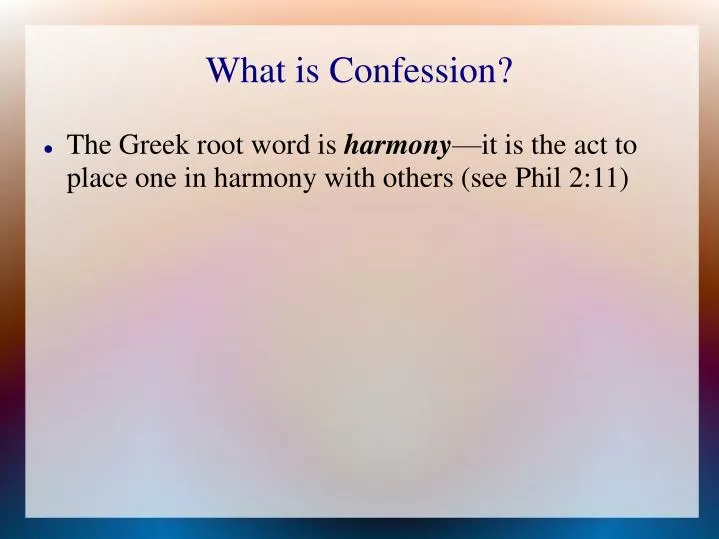 what is confession