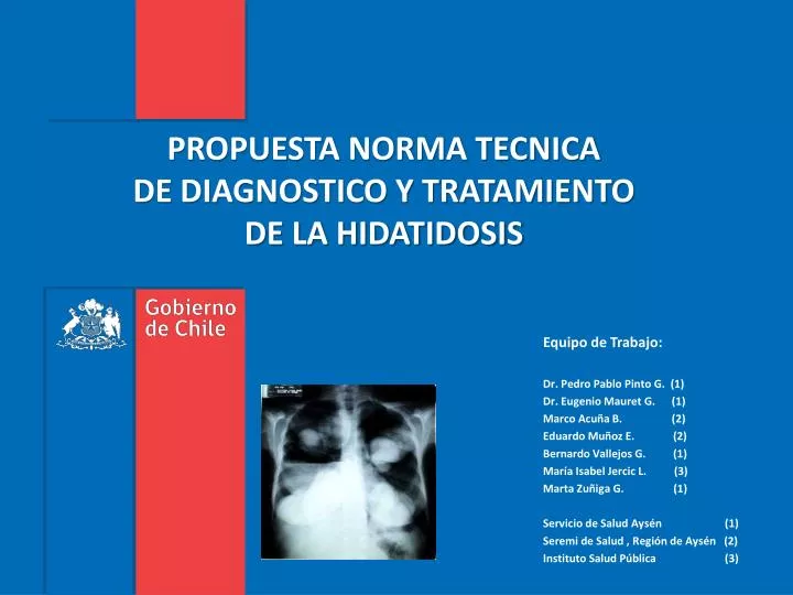 propuesta norma tecnica de diagnostico y tratamiento de la hidatidosis