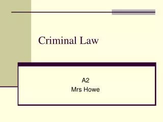 Criminal Law