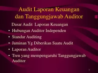 audit laporan keuangan dan tanggungjawab auditor