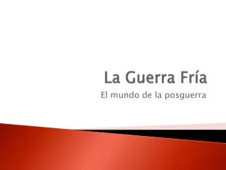 la guerra fr a