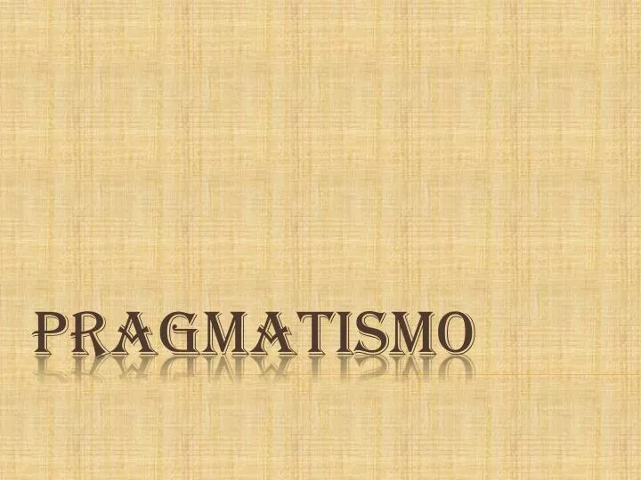 pragmatismo