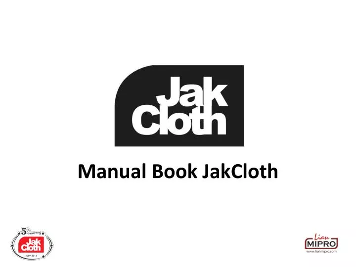 manual book jakcloth