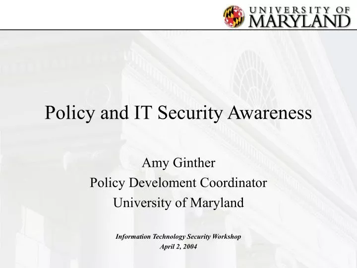 policy and it security awareness
