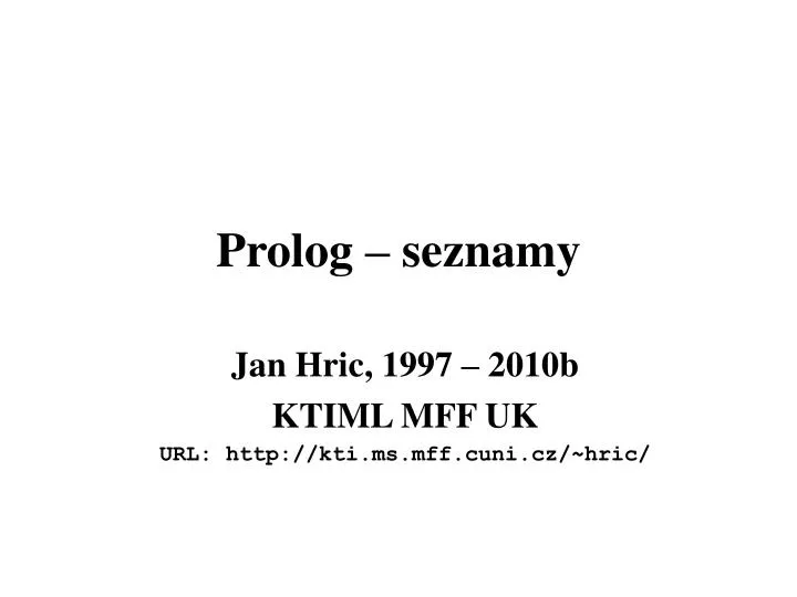 prolog seznamy