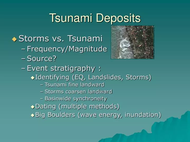 tsunami deposits