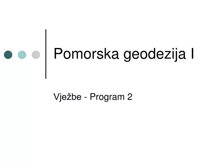 pomorska geodezija i