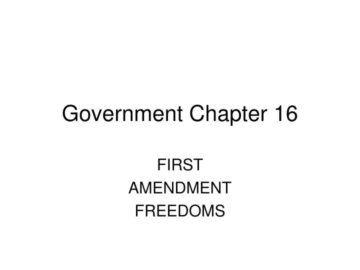 government chapter 16