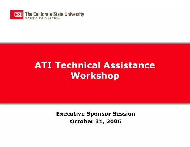 ati technical assistance workshop