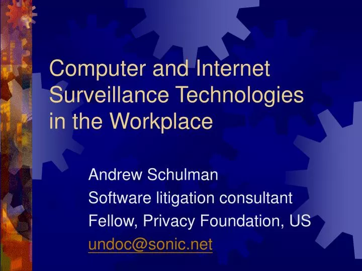 computer and internet surveillance technologies in the workplace