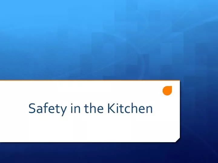 safety in the kitchen
