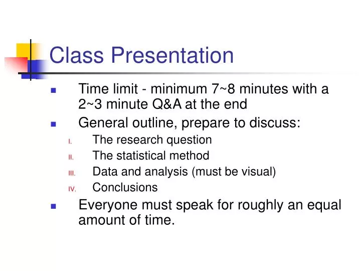 class presentation