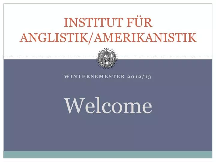 institut f r anglistik amerikanistik