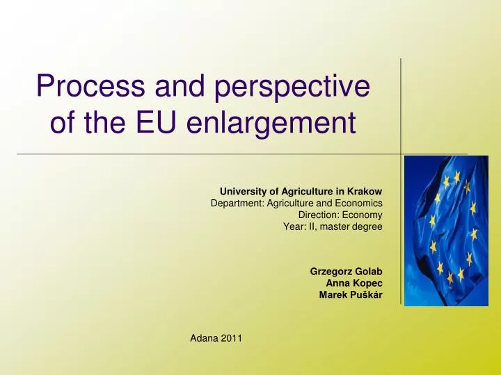 pro c ess and perspective of the eu enlargement