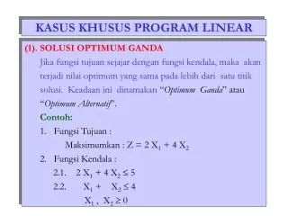kasus khusus program linear