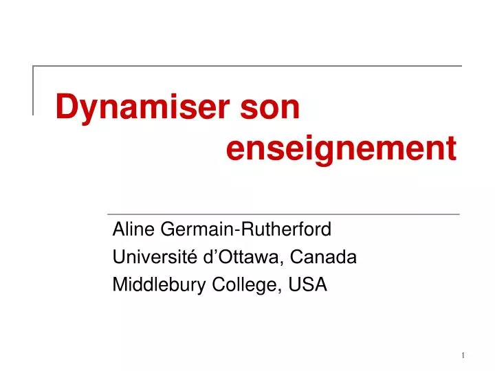 dynamiser son enseignement