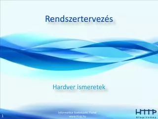 rendszertervez s