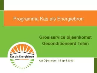 programma kas als energiebron