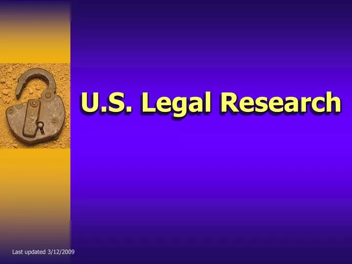 u s legal research