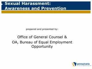 Sexual Harassment: Awareness and Prevention