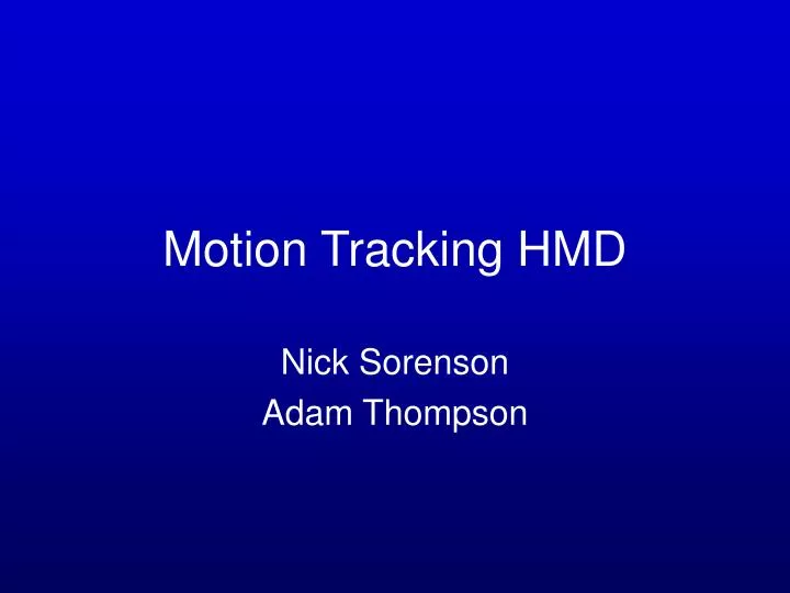 motion tracking hmd