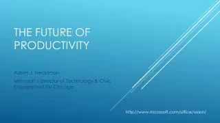 The future of productivity