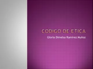 c digo de tica
