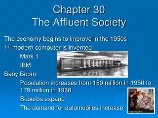 Chapter 30 The Affluent Society