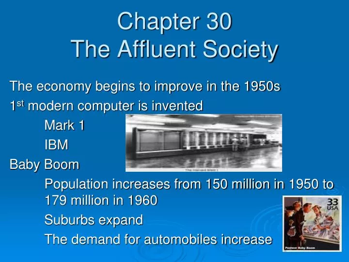 chapter 30 the affluent society