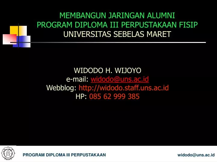 membangun jaringan alumni program diploma iii perpustakaan fisip universitas sebelas maret