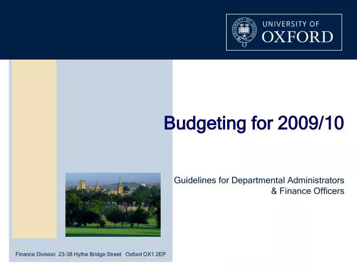 budgeting for 2009 10