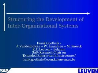 Structuring the Development of Inter-Organizational Systems
