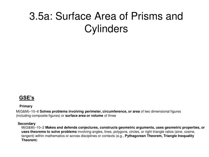 3 5a surface area of prisms and cylinders