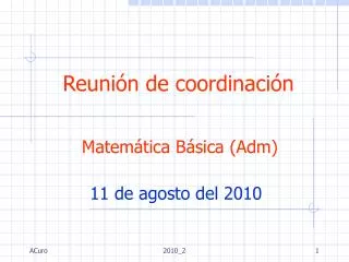 reuni n de coordinaci n