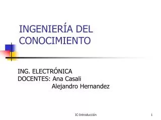 ingenier a del conocimiento