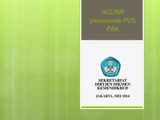 acuan p enyusunan pos pak