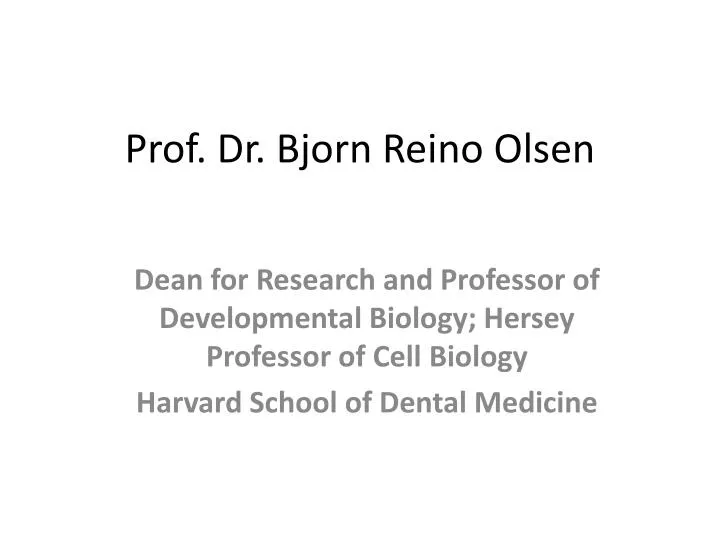 prof dr bjorn reino olsen