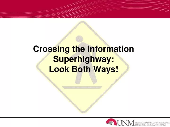 crossing the information superhighway look both ways