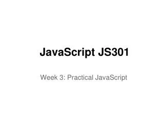 JavaScript JS301