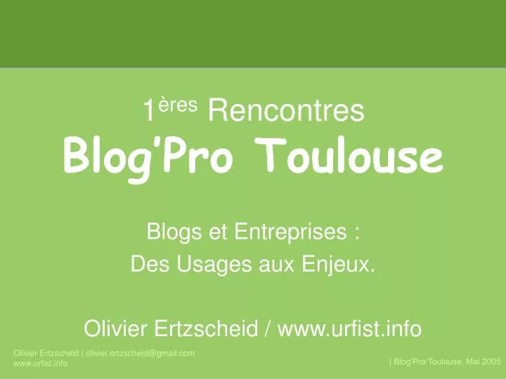 1 res rencontres blog pro toulouse