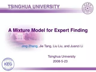 A Mixture Model for Expert Finding