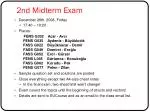 2nd Midterm Exam Details and Homework Announcements for Computer Science Class - slide 1
