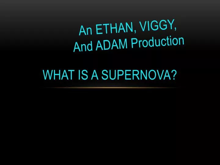 what is a supernova