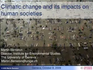 Climatic change and its impacts on human societies