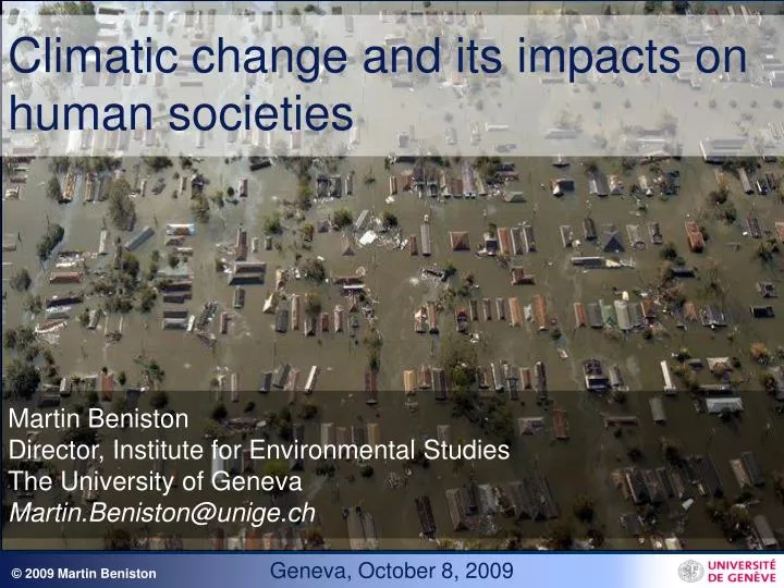 climatic change and its impacts on human societies