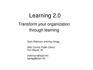 Learning 2.0