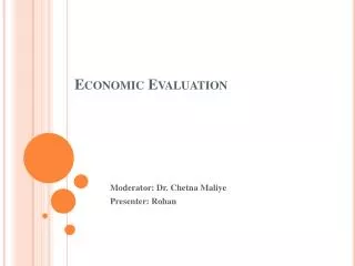 Economic Evaluation